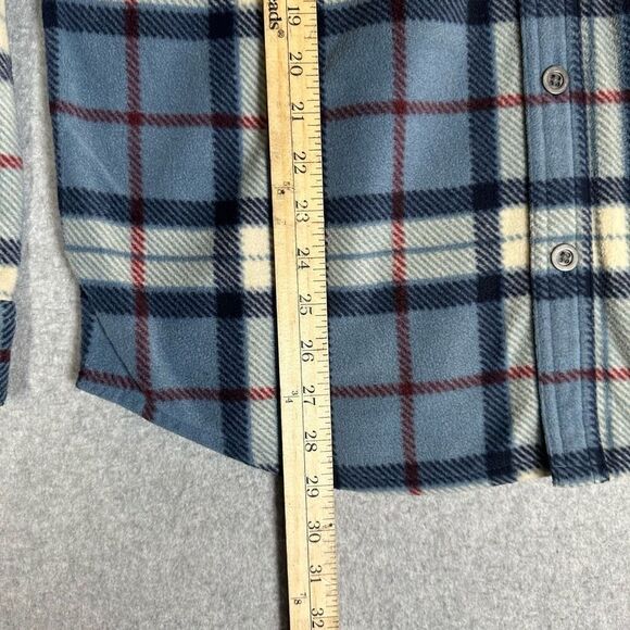 Freedom Foundry Mens Size Medium Button Front Flannel Shirt Blue White Plaid - Picture 8 of 8